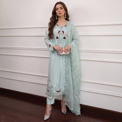 UA-266 Embroidered Festive Kaftan Sheesha Silk Collection by Umnaa | Pakistani Trendy Kaftan Asian Clothing