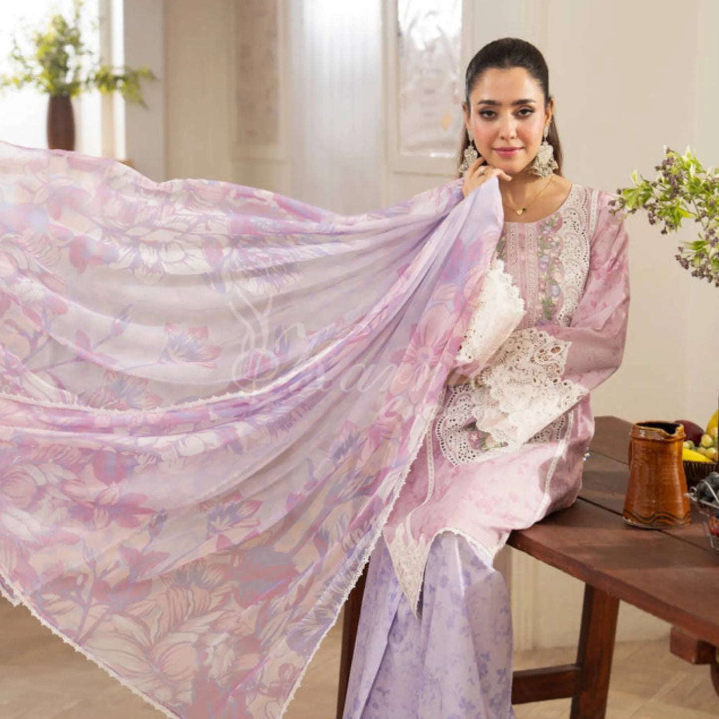 "Flora" Embroidered Lawn 3 Pc Collection | Karma Collection