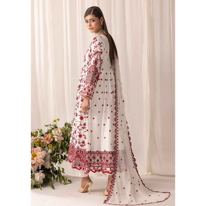 UMS-69 "Aaliya by" Simrans Embroidered Linen frock 3 Pc