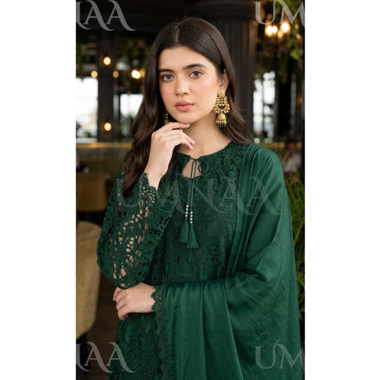 UA-290 Qureshia Silk Sharara 3 Pc | Umnaa