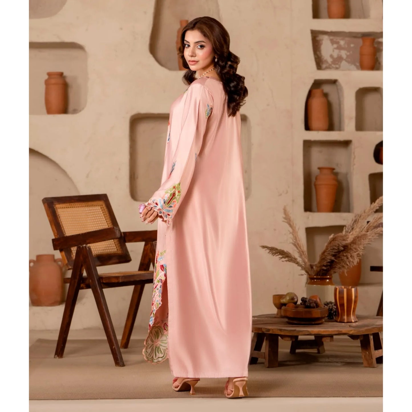 RA-40 Embroidered kaftan 2 Pc - Raniya.h