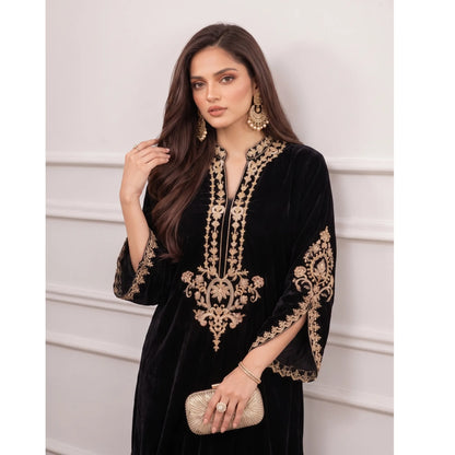 UA-316 Luxury Velvet Kaftan Style Co-Ord Set | Umnna