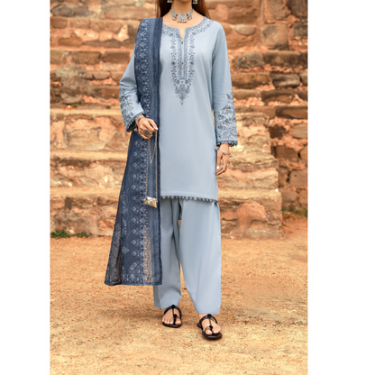 UCA-19 3 Pc Embroidered Cotton Lawn Ready to Wear Eid Collection by Casuallite