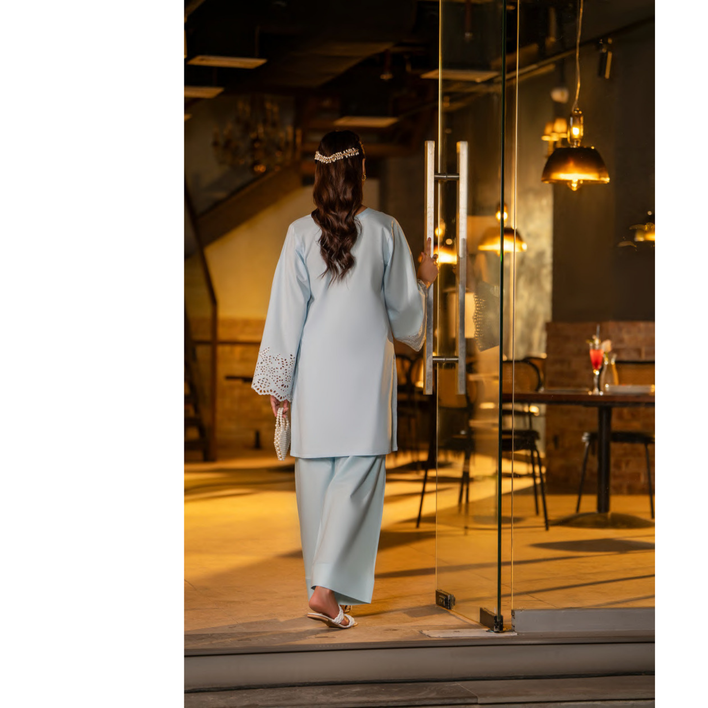 UCA-18 2 Pc Casual Cotton Farshi Shalwar Chikenkari Co-Ords Set | Ready to Wear | Casuallite