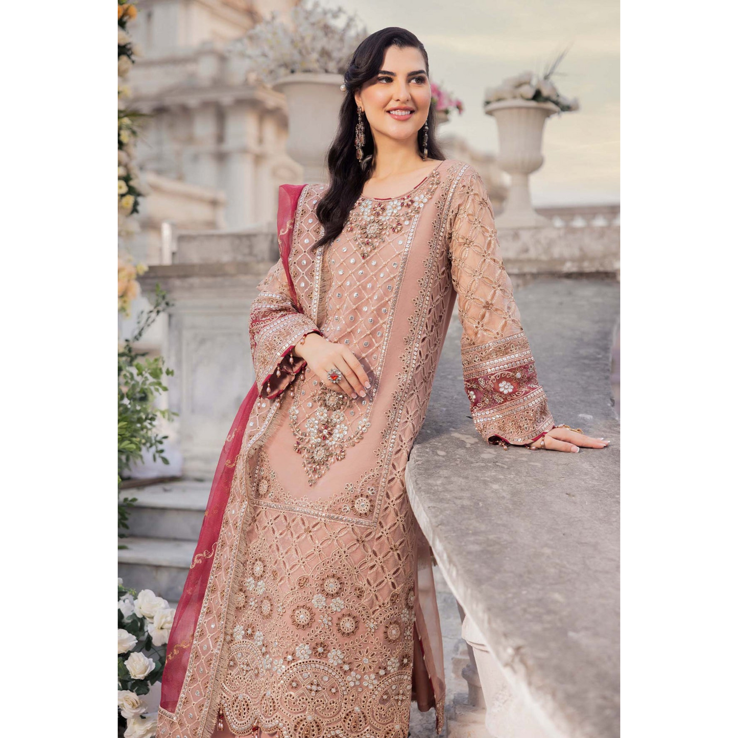 UTT-11 "Jab We Met" Embroidered Luxury festive 3 Pc Pakistani Dress by Traditional Thread
