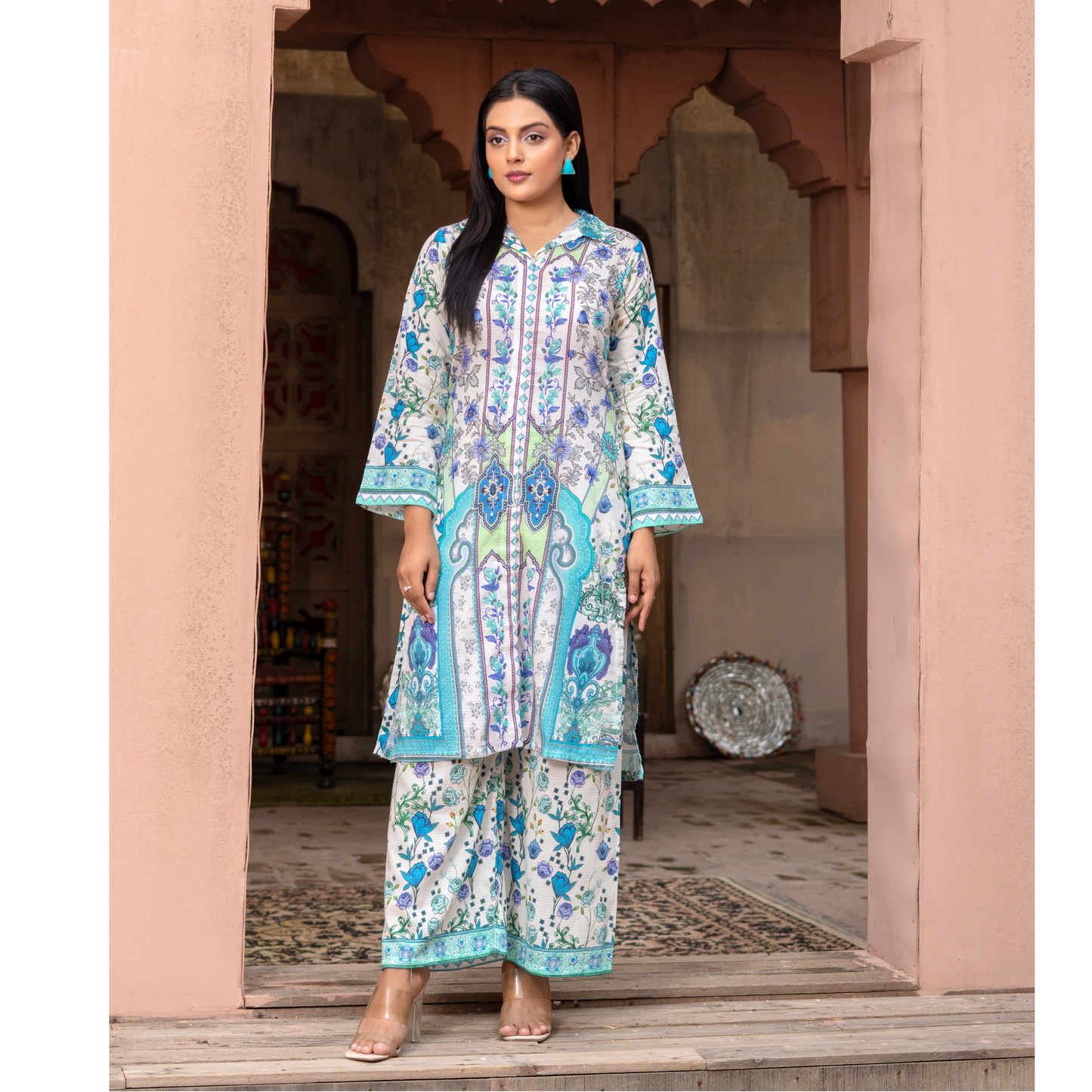 Printed Lawn Co-Ords Set 2 Pc | Ready to Wear | Rangz