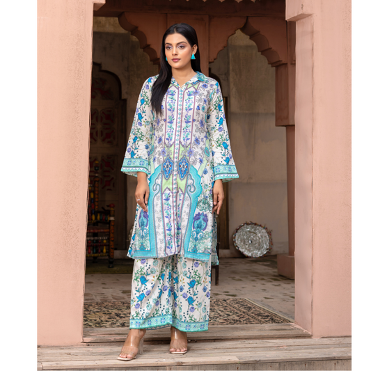 Printed Lawn Co-Ords Set 2 Pc | Ready to Wear | Rangz