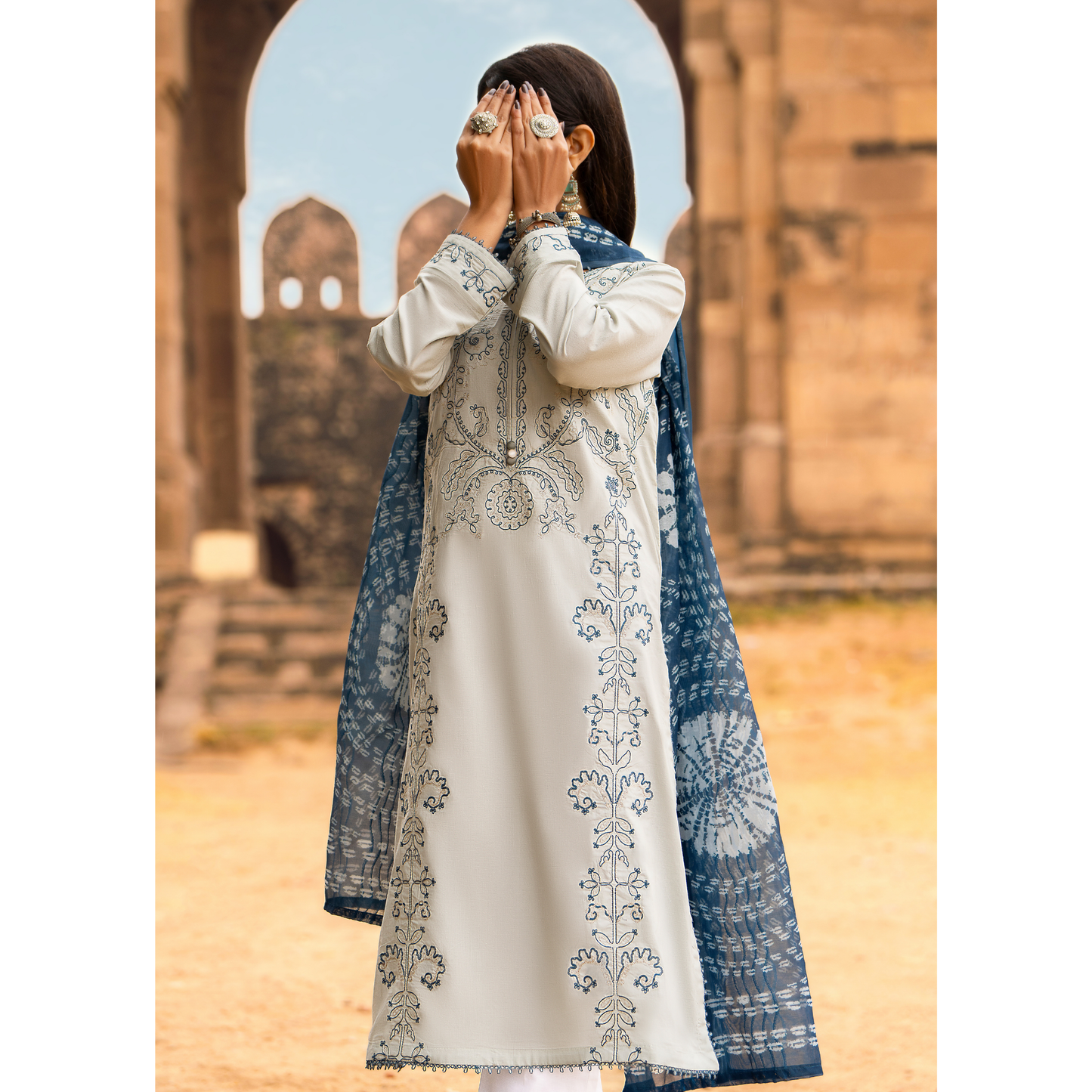 UCA-16 3 Pc Embroidered Cotton Lawn Ready to Wear Eid Collection by Casuallite
