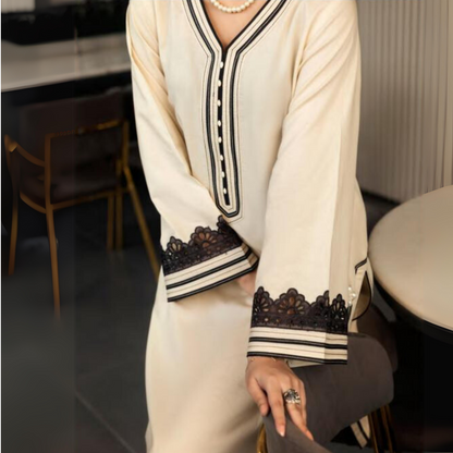 Albescent White 2 Pc Linen Pakistani Co-Ords Set | Ready to Wear | Casuallite