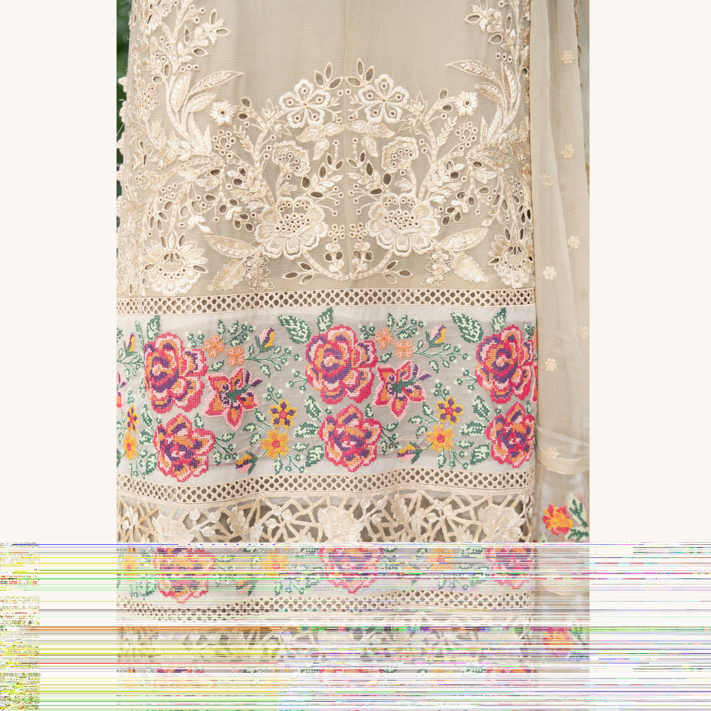 3 Piece Luxury Chiffon Ready to Wear Collection | karma Collection UMKC0903