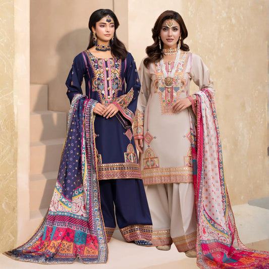 KC-1563 "Ferisha" Embroidered Festive Collection by Karma Collection