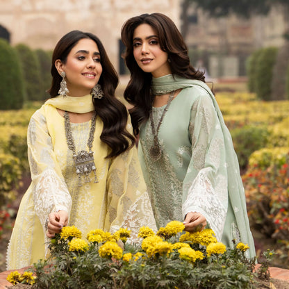 F-525 "Saj Dhaj" Embroidered Georgette Collection by Karma Collection