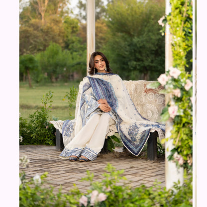KC-1579 "Sunheri" Embroidered Festive Cambric Cotton Collection by Karma Collection