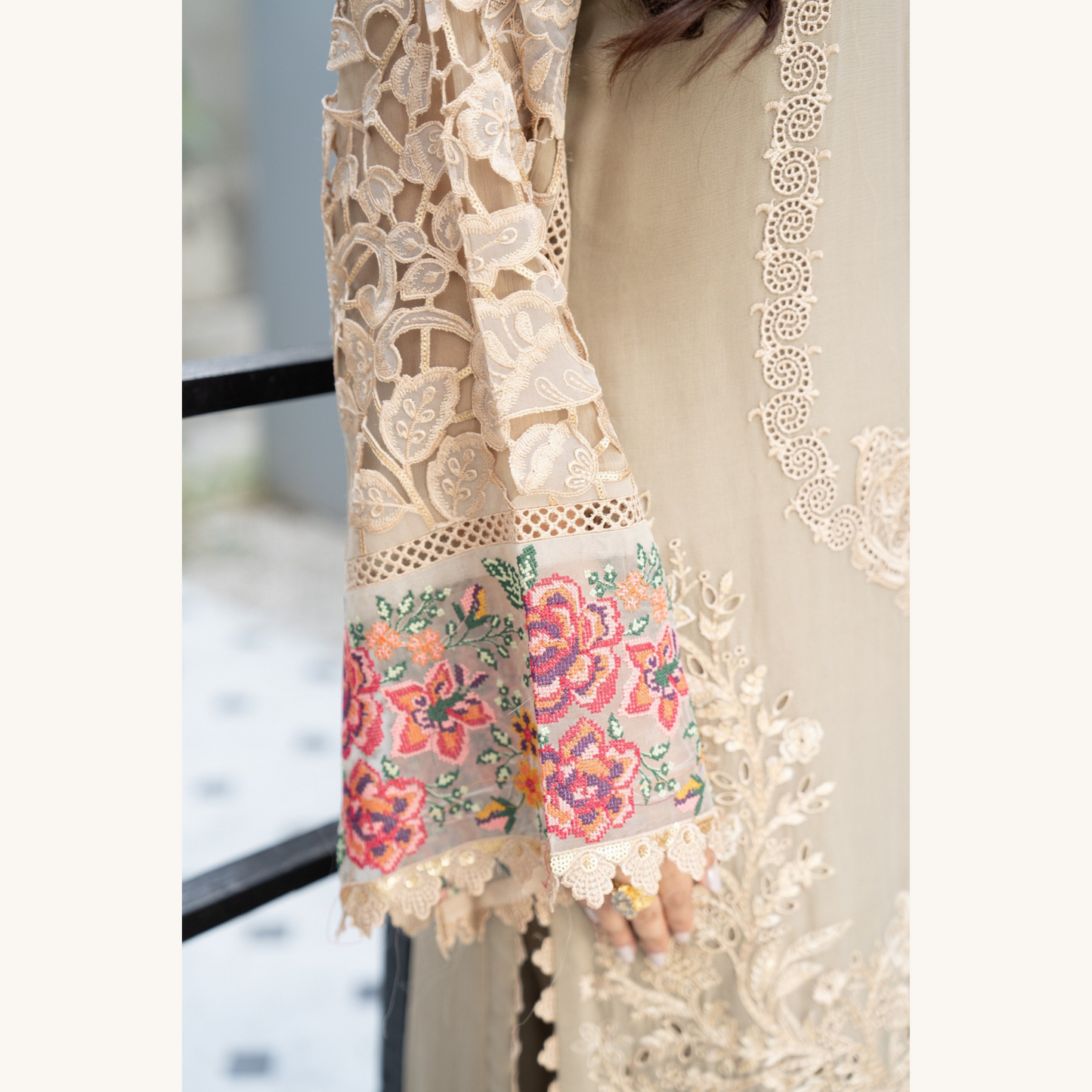 3 Piece Luxury Chiffon Ready to Wear Collection | karma Collection UMKC0903