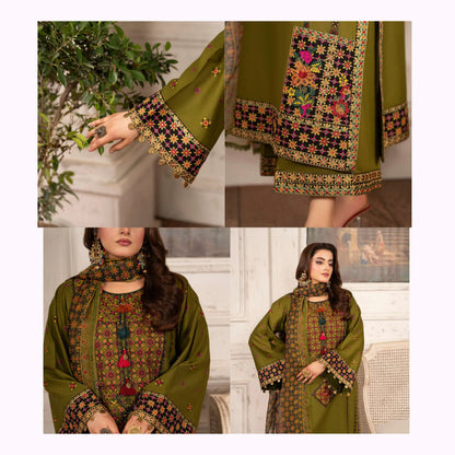 KC-1567 "Tabeer" Embroidered Festive Cambric Cotton Collection by Karma Collection