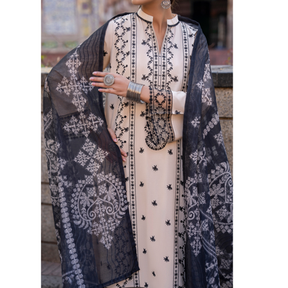 UCA-15 3 Pc Embroidered Cambric Cotton Ready to Wear Eid Collection by Casuallite