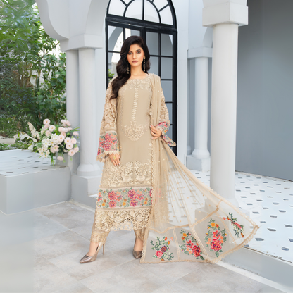 3 Piece Luxury Chiffon Ready to Wear Collection | karma Collection UMKC0903