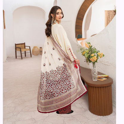 KC-1479 Embroidered Luxury Cambric Cotton farshi Shalwar Collection | Ready to Wear | Karma Collection