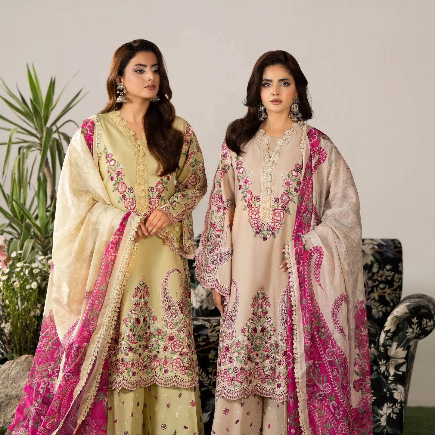 KC-1585 "AYRA" Embroidered Cambric Cotton Collection by Karma Collection