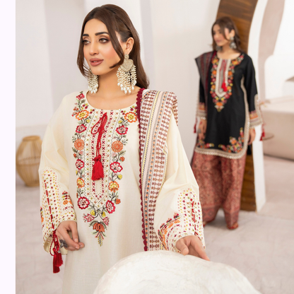 KC-1479 Embroidered Luxury Cambric Cotton farshi Shalwar Collection | Ready to Wear | Karma Collection
