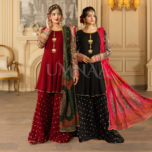 F-462 Luxury Chiffon Sharara Collection by karma Collection