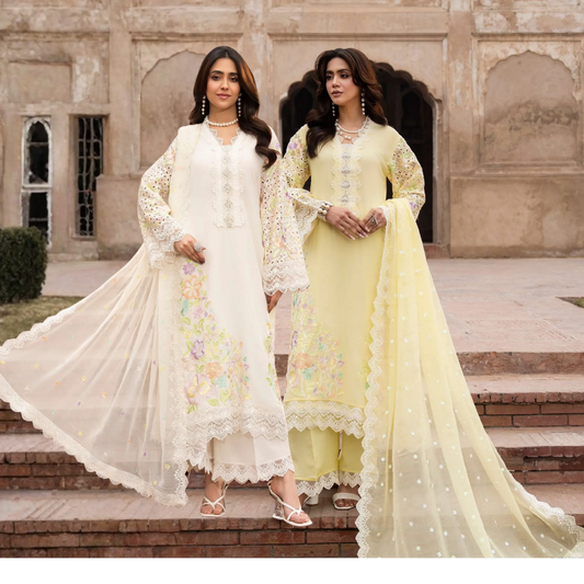 F-523 "Saj Dhaj" Embroidered Georgette Collection by Karma Collection