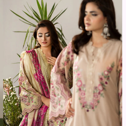 KC-1585 "AYRA" Embroidered Cambric Cotton Collection by Karma Collection