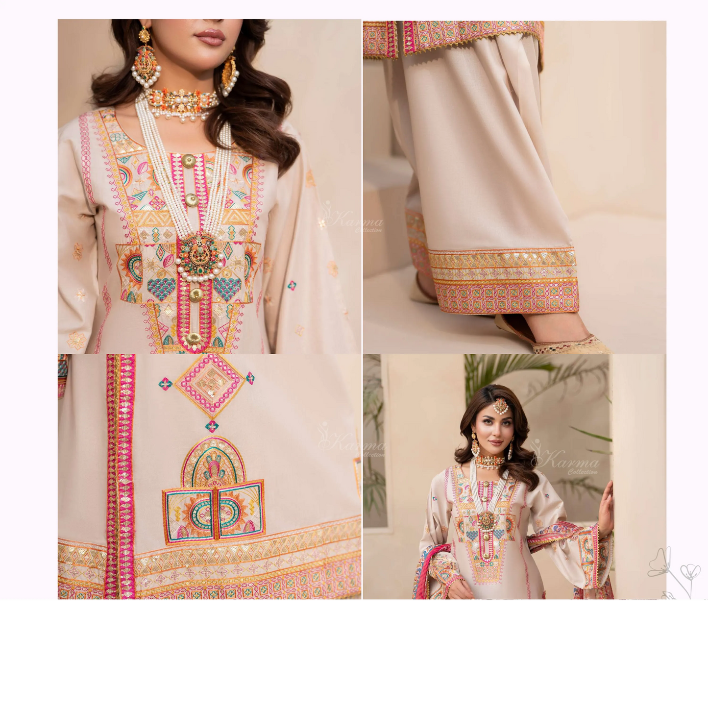 KC-1563 "Ferisha" Embroidered Festive Collection by Karma Collection