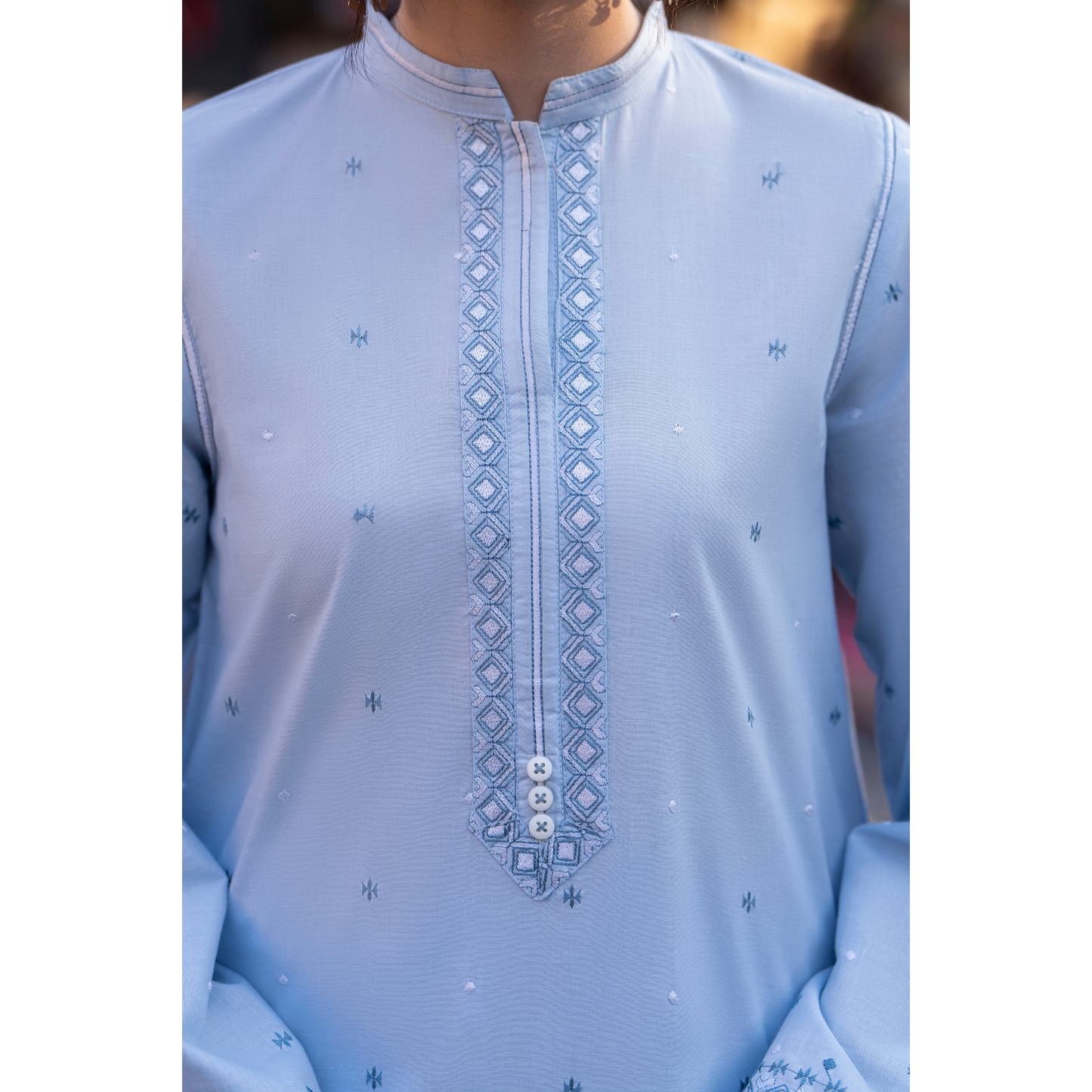 UCA-15 3 Pc Embroidered Cambric Cotton Ready to Wear Eid Collection by Casuallite