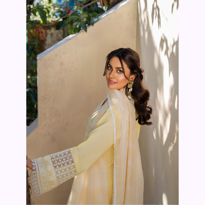 KC-1440 Embroidered Cambric Cotton Farshi Shalwar Ready to Wear 3 Pc - Karma Collection