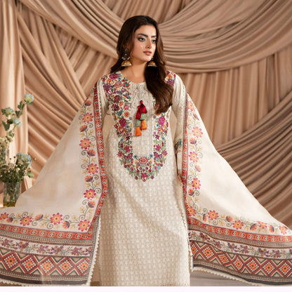 KC-1584 "AYRA" Embroidered Cambric Cotton Collection by Karma Collection