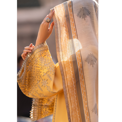 UCA-15 3 Pc Embroidered Cambric Cotton Ready to Wear Eid Collection by Casuallite