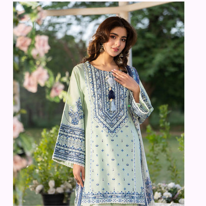 KC-1579 "Sunheri" Embroidered Festive Cambric Cotton Collection by Karma Collection