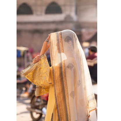 UCA-15 3 Pc Embroidered Cambric Cotton Ready to Wear Eid Collection by Casuallite