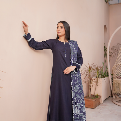 UMS-54 "Venus" by Simrans Palachi Shawl Linen Shalwar kammez Winter Collection