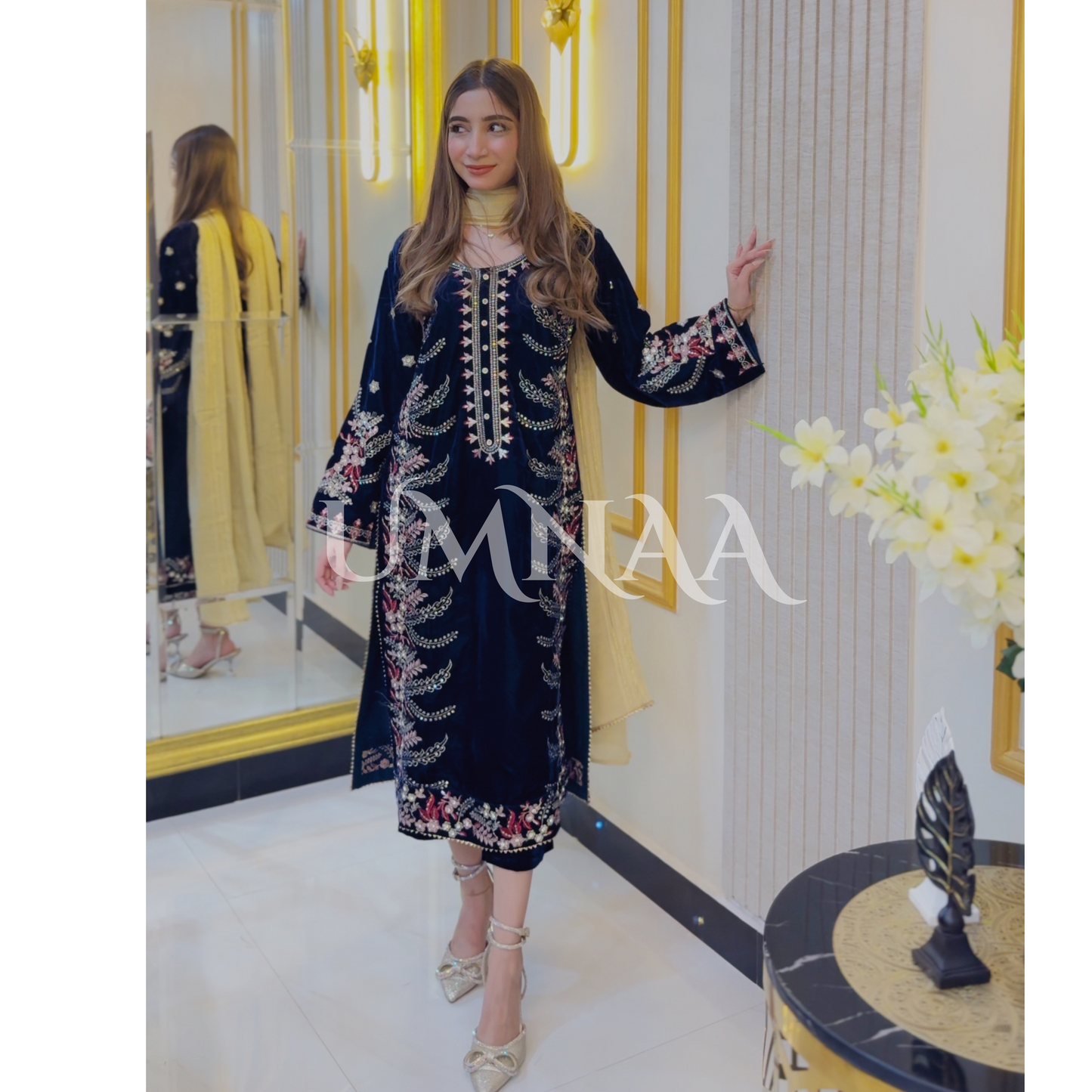 Luxury Embroidered Handwork Velvet Collection