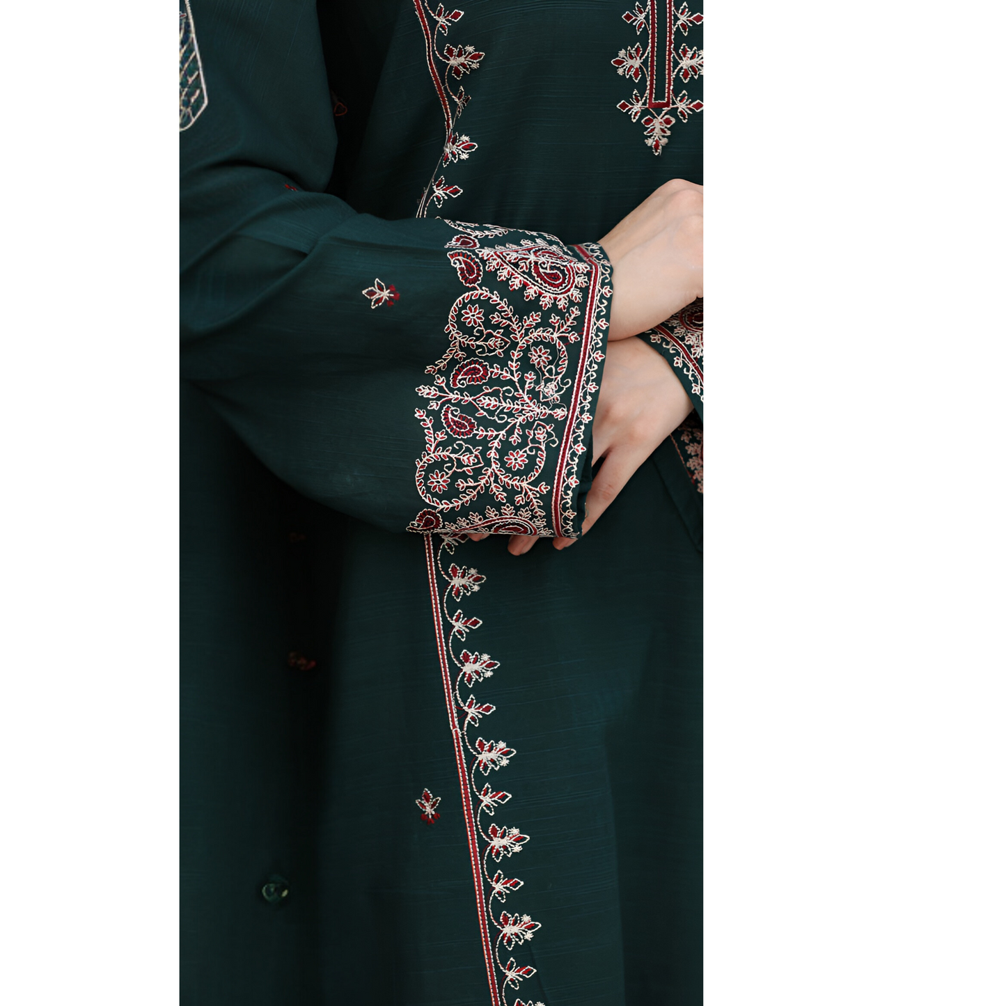 UA-28 2 Pc Embroidered Dhanak Pakistani Co-Ords Set Dress | UMNAA