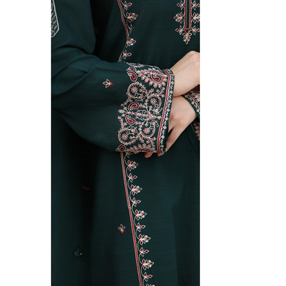 UA-28 2 Pc Embroidered Dhanak Pakistani Co-Ords Set Dress | UMNAA
