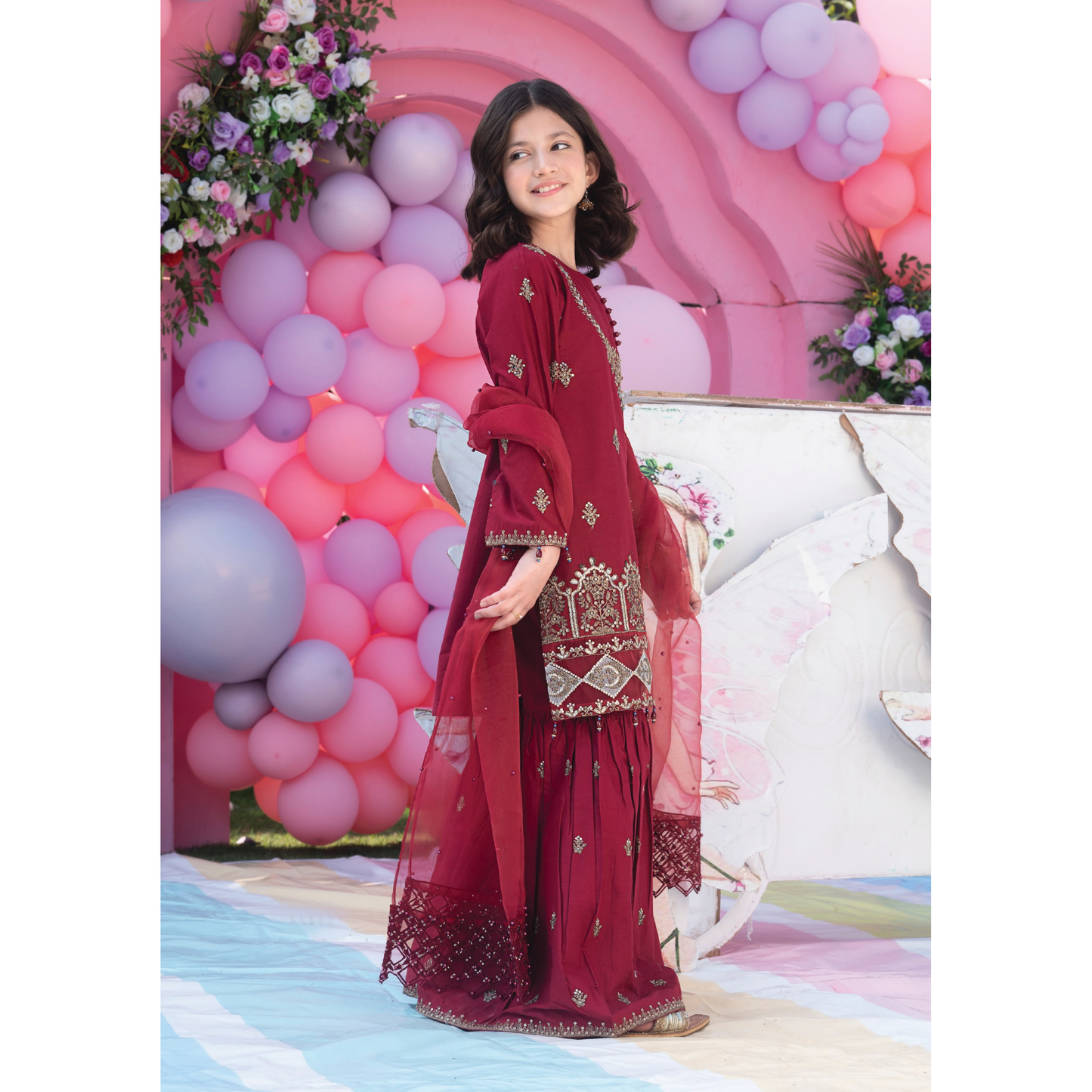 UAL-03 Kids 3 Pc Luxury Festive Cambric Cotton Eid Collection by Allys