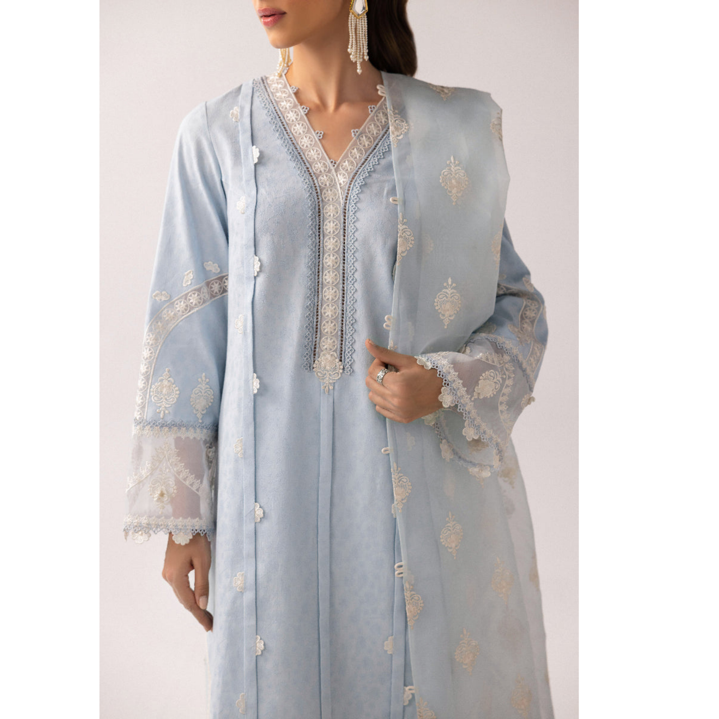 3 Pc Festive Embroidered Collection  | Ready to Wear | Qalamkar