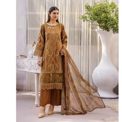 UTT-02 Embroidered Viscose 3 Pc Pakistani Dress | Eid Ready to wear | Traditional Thread