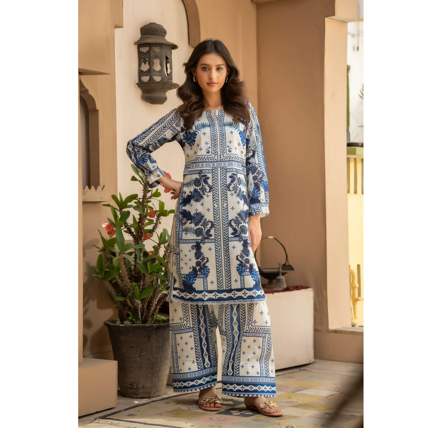UMRZ-45 2 Pc Printed Cotton Co-Ord set |Ready to Wear| Rangz