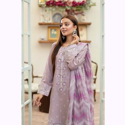 KC-1455 Embroidered Cotton Collection Ready to Wear 3 Pc - Karma Collection