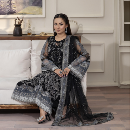 UTT-08 Luxury Festive Net Collection | Ready to Wear | Traditional Thread