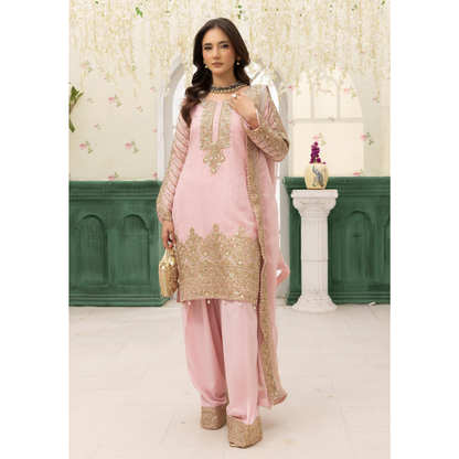 UMS-27 "NIDA LUX SHIFFON"  Luxury Chiffon with Farshi Shalwar Collection  | Ready to Wear | Simrans