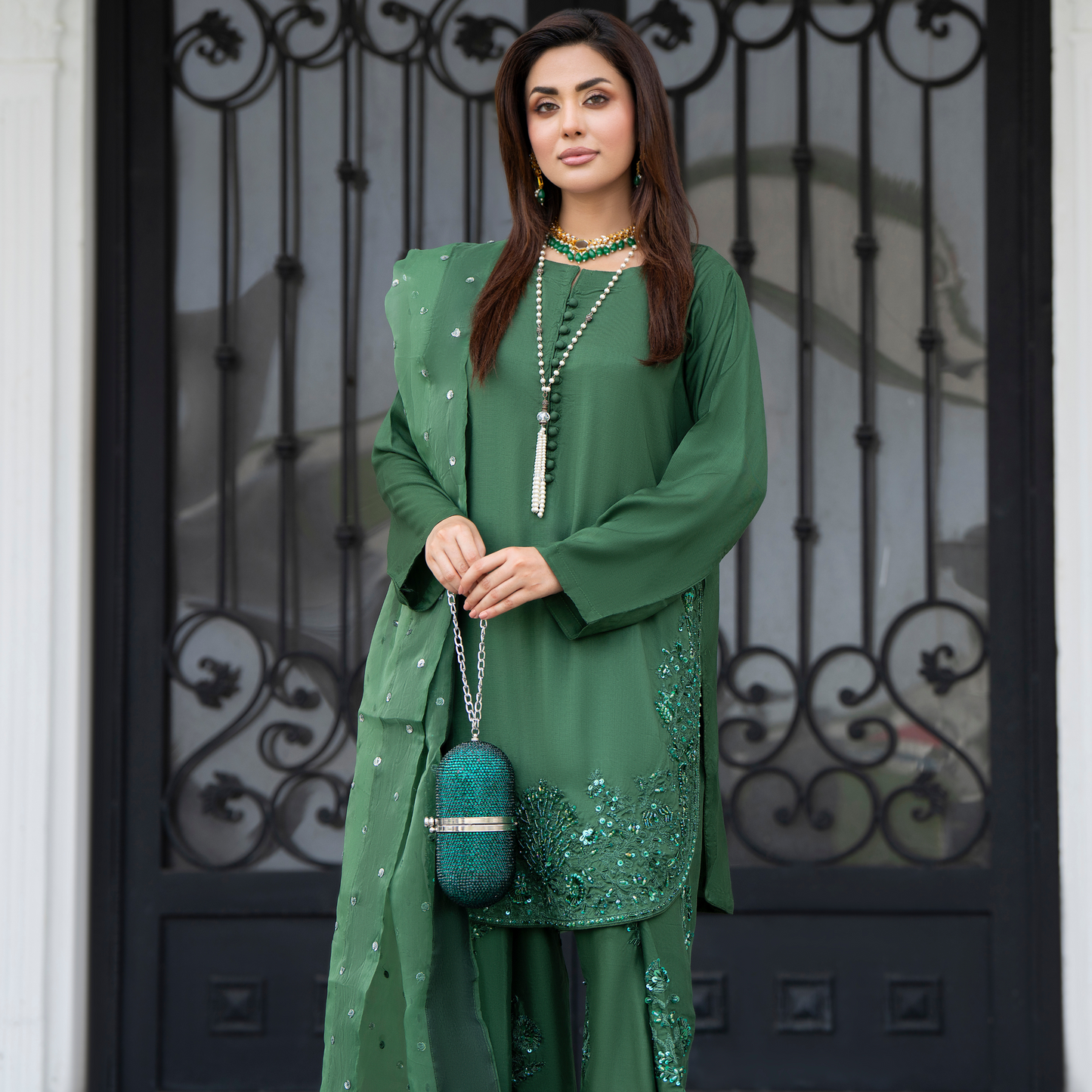 RA-22 Luxury Raw Silk Embroidered Farshi Shalwar Best Selling Collection |Ready to Wear | Raniya.h