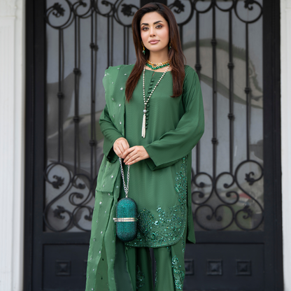 RA-22 Luxury Raw Silk Embroidered Farshi Shalwar Best Selling Collection |Ready to Wear | Raniya.h