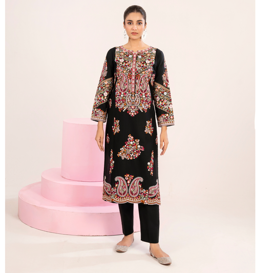 UA-118 Embroidered khaddar Co-Ords set 2 Pc Collection  | Ready to Wear | Umnaa