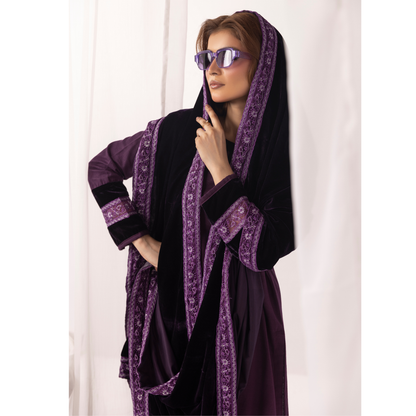 UMS-42 Raqs e bismil khaddar dress with Velvet Shawl by Simrans | Ready to Wear | Asian Clothes