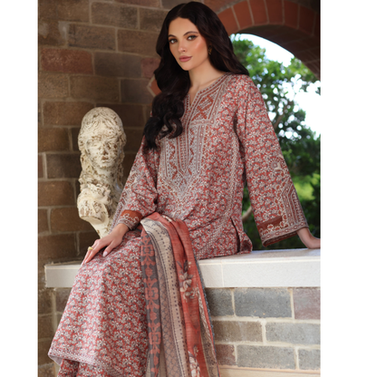UA-138 Embroidered Printed khaddar Collection by Umnaa | Ready to Wear | Asian Clothes